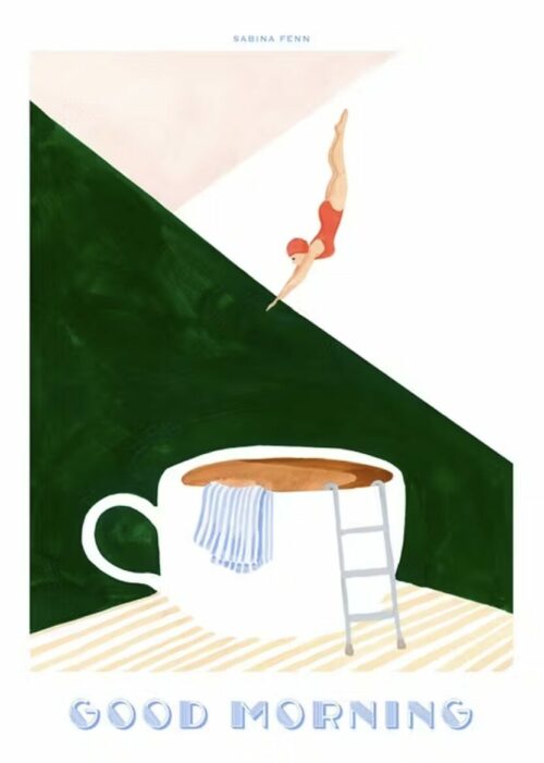 good morning dive print from desenio - joint christmas presents for parents