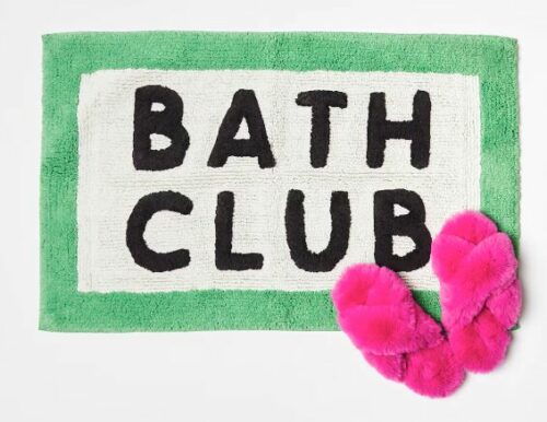 The item was added to your wishlist Bath Club Green Rectangular Bath Mat from Oliver Bonas - gifts for uni students