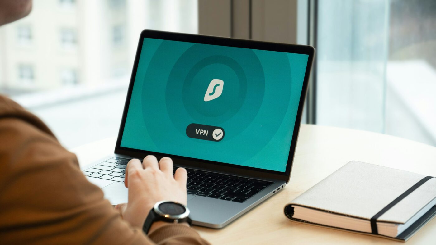 Person accessing their VPN on their laptop