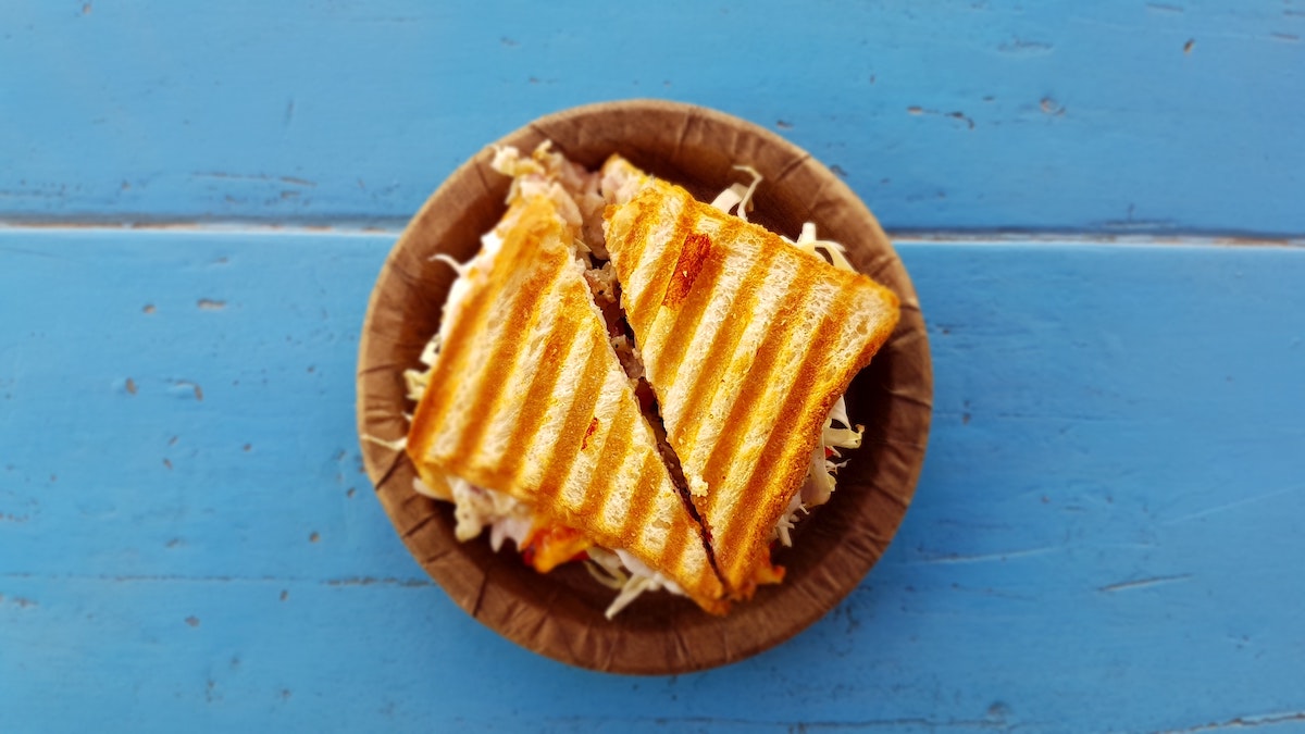 Cheese and carrot sandwich toasted