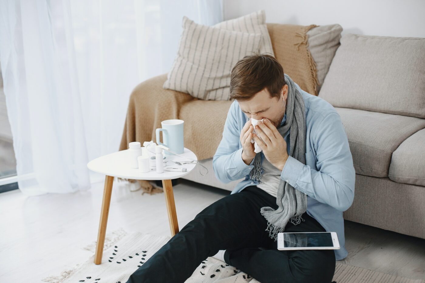 University student unwell with freshers' flu 