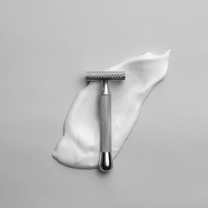 Razor and lotion. Itchy balls article