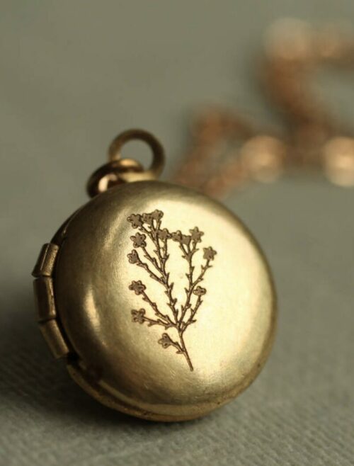 Tiny Small Round Locket Personalised Photo Necklace notonthehighstreet