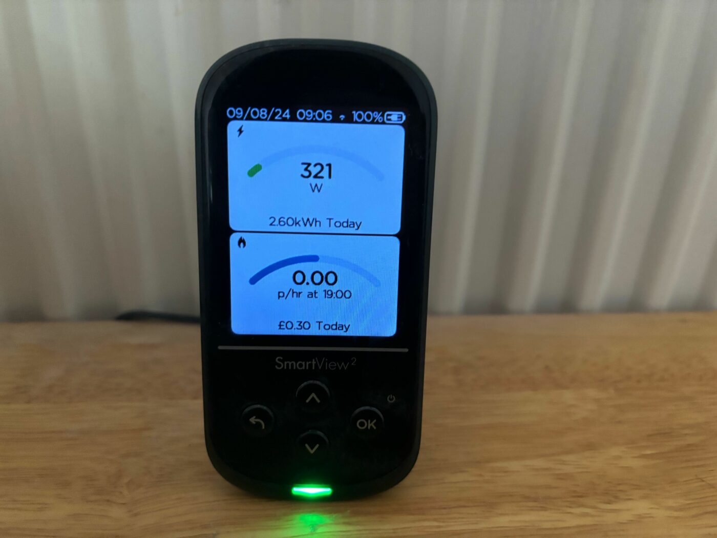 Image of a black smart meter in-home display unit