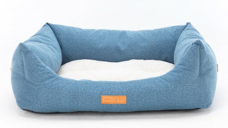 alph & Co Rayleigh Nest Blue Chenille Dog Bed Large