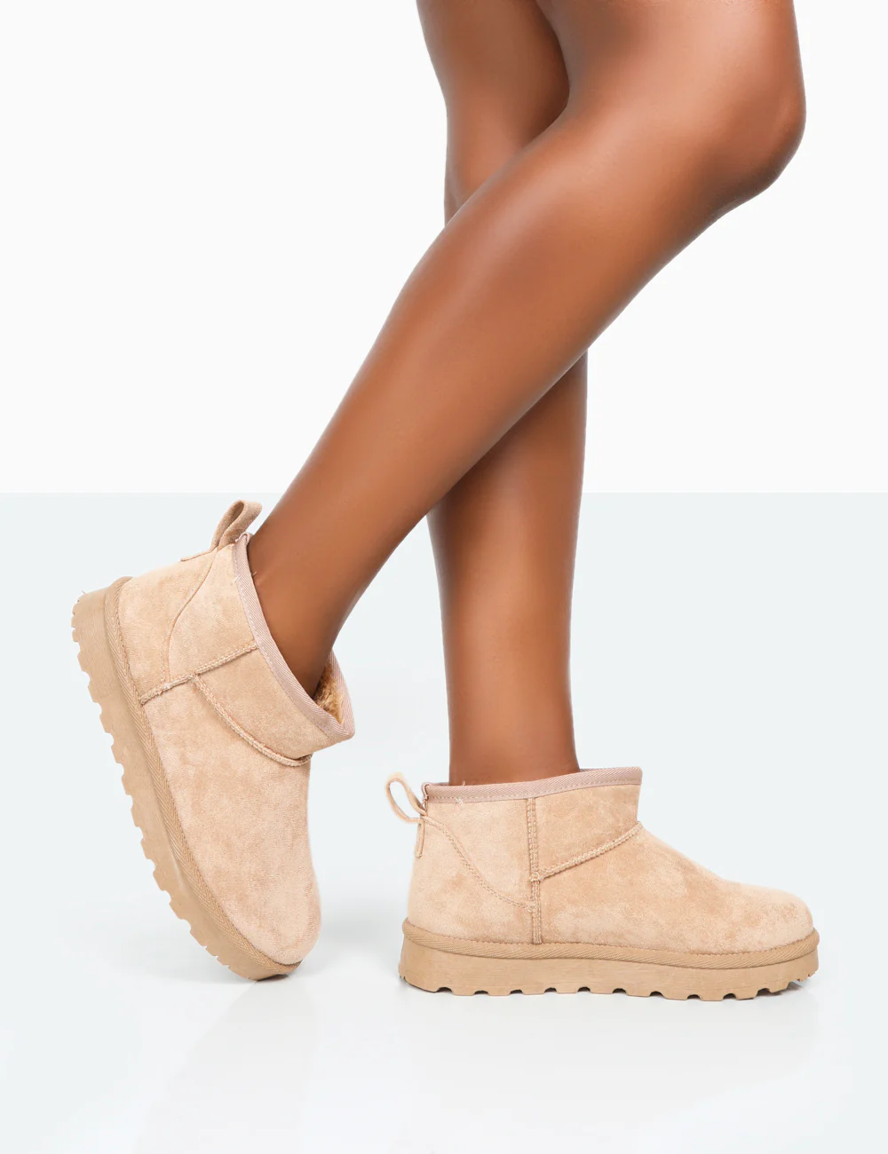 Flurry Beige Faux Suede Ultra Mini Ankle Boots — Public Desire, £8  Ultra mini UGG dupes