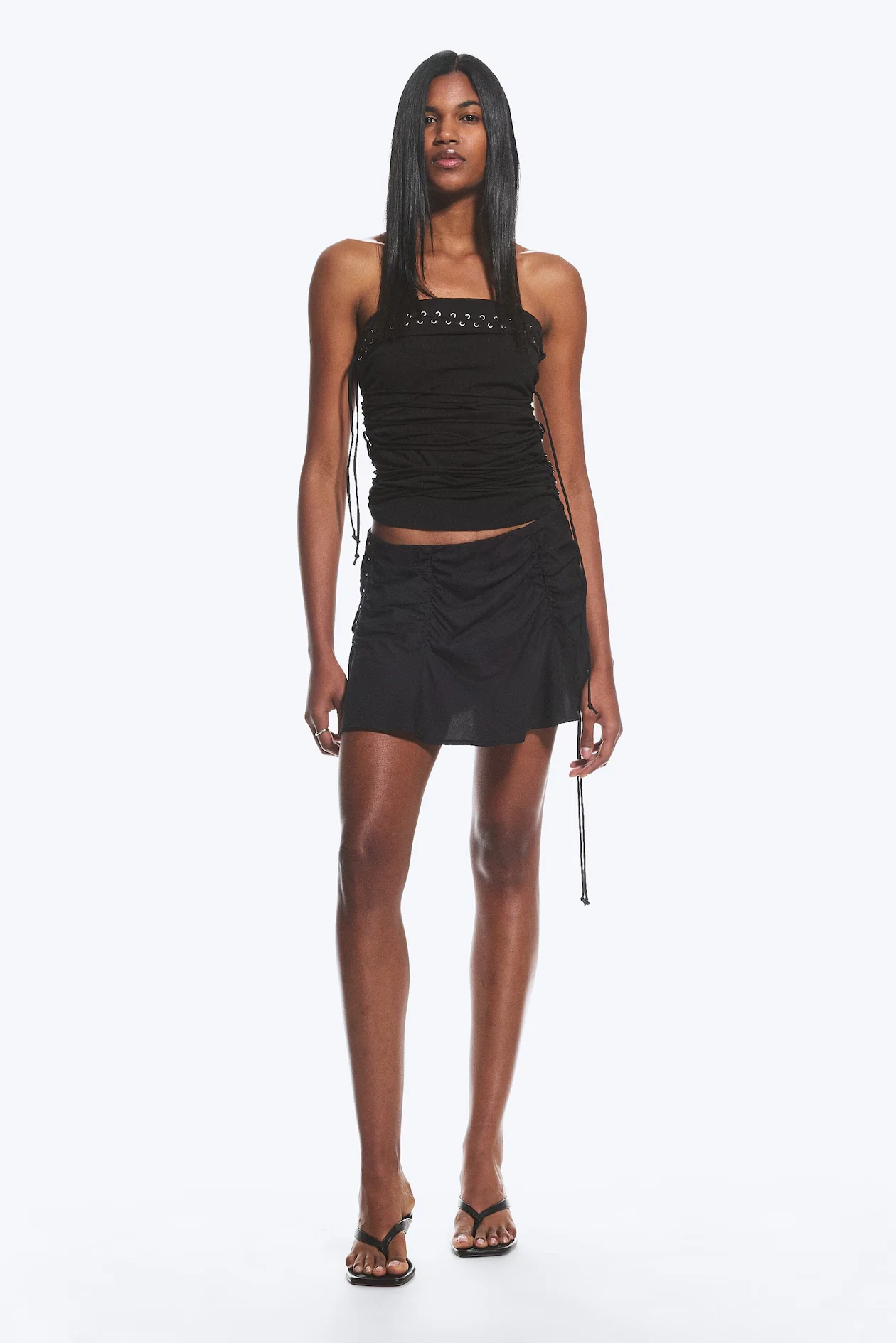Ruched Mini Skirt