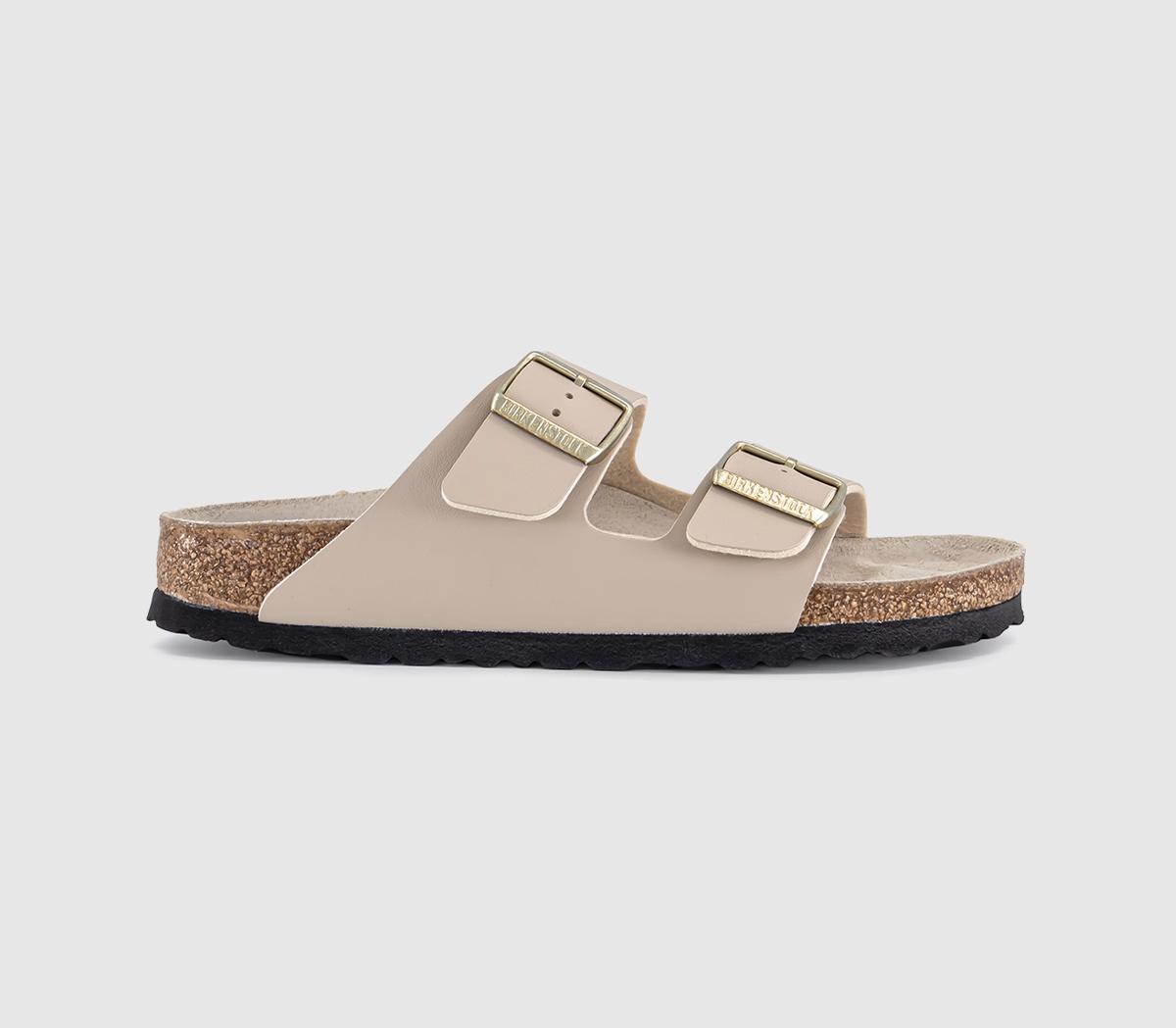 Birkenstock Womens Arizona Two Strap Sandals Sandcastle Oyster Triples Birko Natural, 8