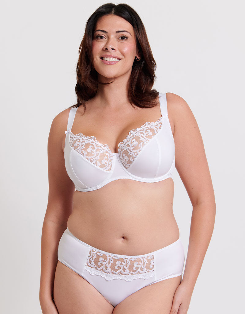 Flirtelle Swirl Balcony Bra White / 38J