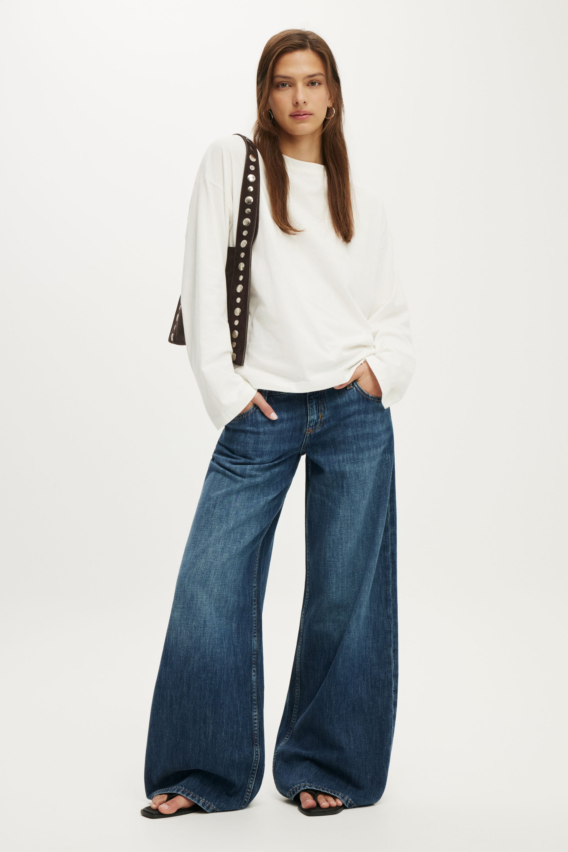 Cotton On Women - Low Rise Wide Jean - Pulse black
